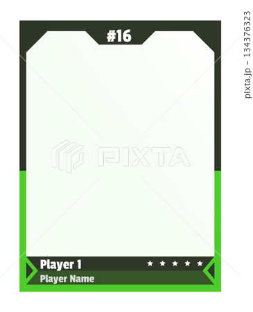 Game sports card template. Trading frame for football, basketball and hockey players. Vector illustration Game sports card template. Trading frame for football, basketball and hockey players. Vector illustration 134376323