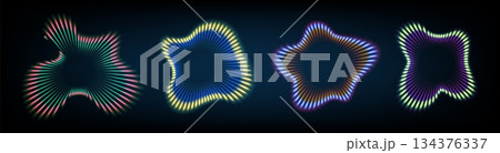 Sound wave ripple effect with circular lines 134376337