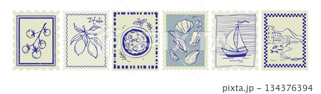 Amalfi summer stamp collection Amalfi summer stamp collection 134376394