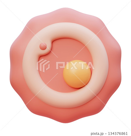 ovum cartoon style 3D icon graphic 134376861