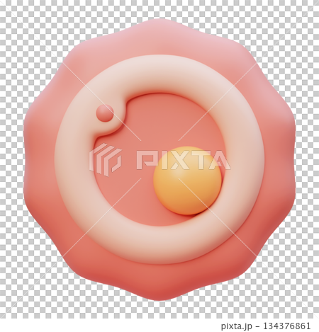 ovum cartoon style 3D icon graphic 134376861