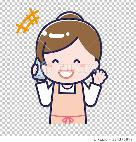 一名女性「育兒工作者」正在使用智慧型手機 134376978