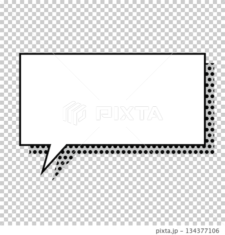シンプルな吹き出しのイラスト 横長 四角 シンプルな吹き出しのイラスト 横長 四角 134377106