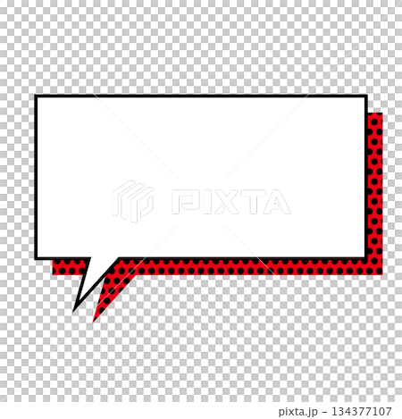 Simple speech bubble illustration, horizontal, square Simple speech bubble illustration, horizontal, square 134377107