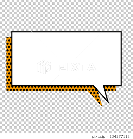 シンプルな吹き出しのイラスト 横長 四角 シンプルな吹き出しのイラスト 横長 四角 134377112
