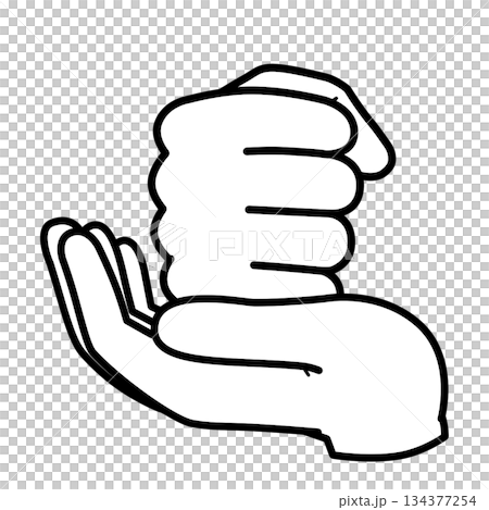 我看到了一些手勢插畫素材 134377254