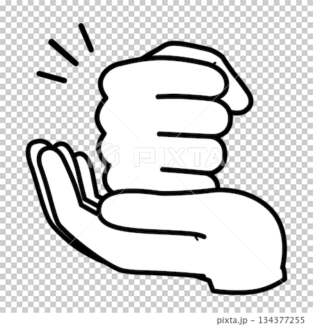 我看到了一些手勢插畫素材 134377255