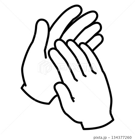 拍手　イラスト素材 134377260