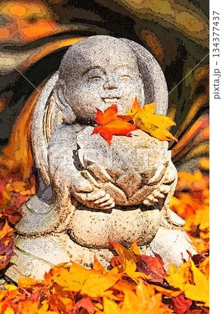紅葉 とお地蔵様 紅葉 とお地蔵様 134377437