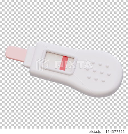 negative Pregnancy Test Device cartoon style 3D graphic 134377723