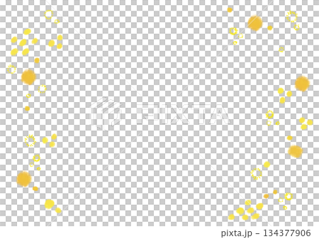 黃色含羞草花環式相框 134377906