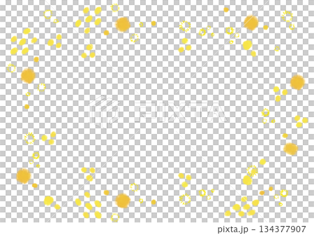 黃色含羞草花環式相框 134377907