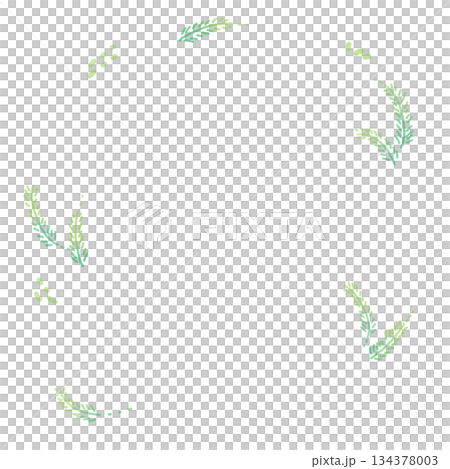 ボタニカルな葉っぱのフレーム背景 134378003