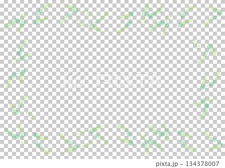 植物葉片框架背景 植物葉片框架背景 134378007