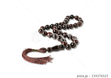 Prayer beads on white background, isolated, PNG Prayer beads on white background, isolated, PNG 134378325
