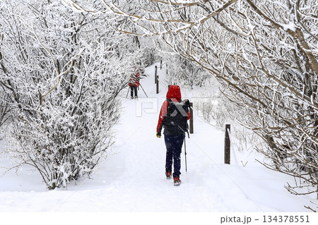 Balwangsan mountain covered in white snow. 134378551