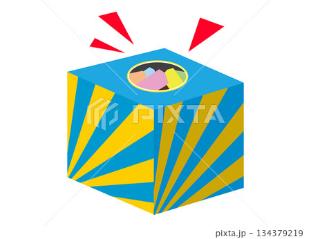 ボックスくじのイラスト 134379219
