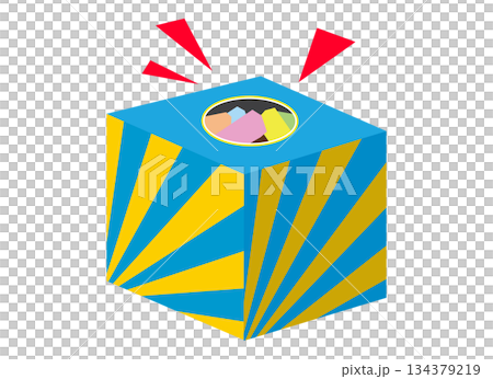 Box lottery illustration 134379219