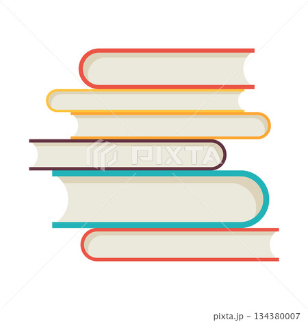 Vector books icon. Learning or education concept. Hand drawn educational symbol for book lovers. Reading, learn and receive education through books. Read more books 134380007