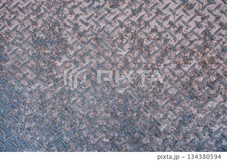 錆びた縞鋼板 背景画像 錆びた縞鋼板 背景画像 134380594