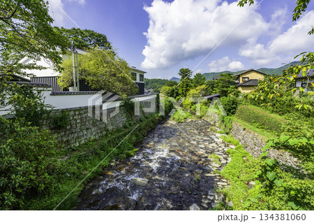 秋月　野鳥橋からの野鳥川　福岡県朝倉市 134381060