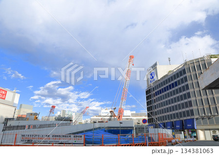 東京西新宿西口駅前の街並み（西口駅前再開発） 134381063