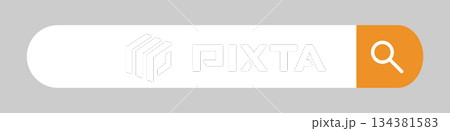検索窓・検索バーのイラスト素材 オレンジ Search bar illustration 検索窓・検索バーのイラスト素材 オレンジ Search bar illustration 134381583