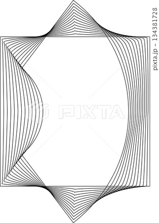 Square shape line warp effect. Technology element 134381728