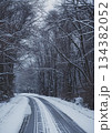 雪が積もった道路 134382052