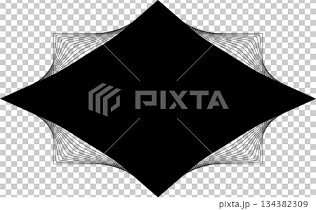 Rectangle blend emblem. Frame geometric modern, logo, tech, digital, science 134382309