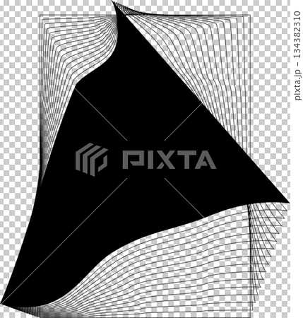 Rectangle blend emblem. Frame geometric modern, logo, tech, digital, science 134382310