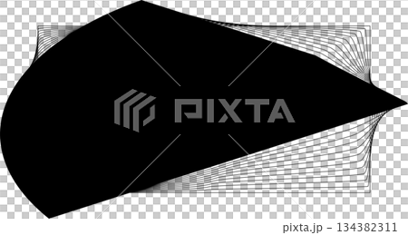 Rectangle blend emblem. Frame geometric modern, logo, tech, digital, science 134382311