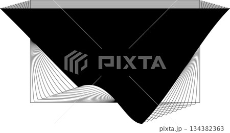 Rectangle blend emblem. Frame geometric modern, logo, tech, digital, science 134382363