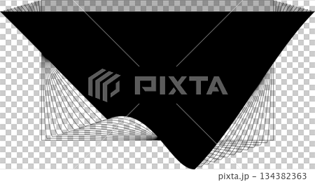 Rectangle blend emblem. Frame geometric modern, logo, tech, digital, science 134382363