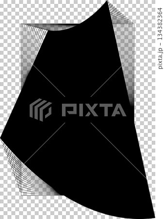 Rectangle blend emblem. Frame geometric modern, logo, tech, digital, science 134382364