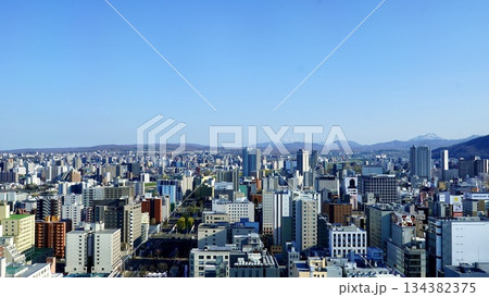 北海道札幌市のさっぽろテレビ塔から見える風景 134382375