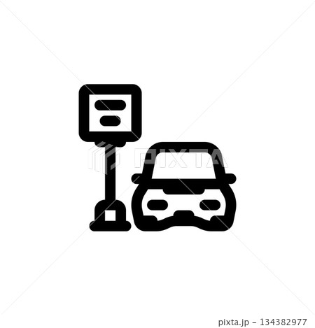 parking vector icon. real estate icon outline style. perfect use for logo, presentation, website, and more. simple modern icon design line style parking vector icon. real estate icon outline style. perfect use for logo, presentation, website, and more. simple modern icon design line style 134382977