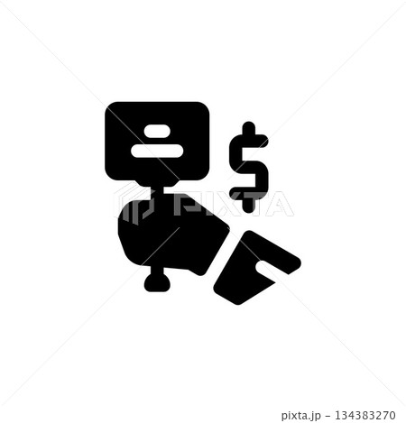 auction vector icon. real estate icon solid style. perfect use for logo, presentation, website, and more. simple modern icon design glyph style 134383270