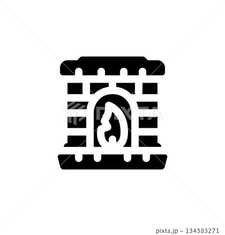 fireplace vector icon. real estate icon solid style. perfect use for logo, presentation, website, and more. simple modern icon design glyph style fireplace vector icon. real estate icon solid style. perfect use for logo, presentation, website, and more. simple modern icon design glyph style 134383271