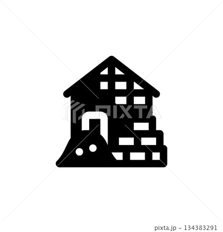 construction vector icon. real estate icon solid style. perfect use for logo, presentation, website, and more. simple modern icon design glyph style construction vector icon. real estate icon solid style. perfect use for logo, presentation, website, and more. simple modern icon design glyph style 134383291