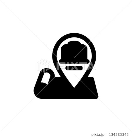 apartment location vector icon. real estate icon solid style. perfect use for logo, presentation, website, and more. simple modern icon design glyph style 134383343