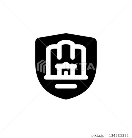 apartment protection vector icon. real estate icon solid style. perfect use for logo, presentation, website, and more. simple modern icon design glyph style 134383352