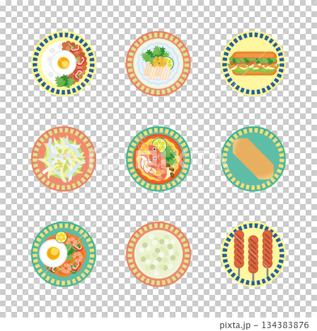 民族美食插畫集 134383876