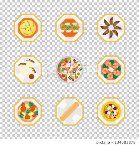 Chinese food illustration set Chinese food illustration set 134383879