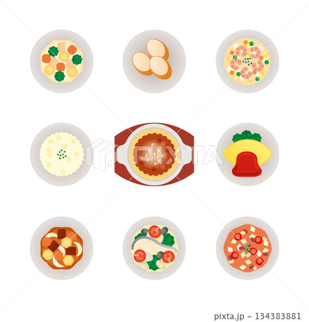 洋食のイラストセット2 134383881