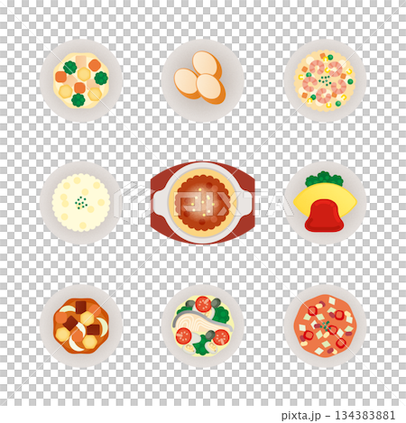 洋食のイラストセット2 134383881