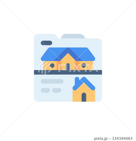 real estate website vector icon. real estate icon flat style. perfect use for logo, presentation, website, and more. simple modern icon design color style real estate website vector icon. real estate icon flat style. perfect use for logo, presentation, website, and more. simple modern icon design color style 134384063