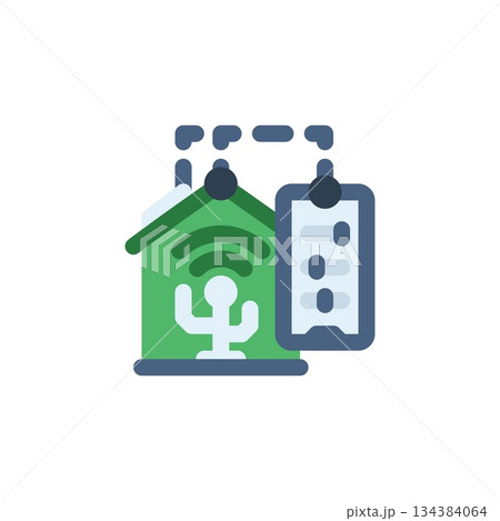 smart home vector icon. real estate icon flat style. perfect use for logo, presentation, website, and more. simple modern icon design color style smart home vector icon. real estate icon flat style. perfect use for logo, presentation, website, and more. simple modern icon design color style 134384064