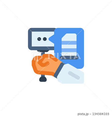 apartment auction vector icon. real estate icon outline style. perfect use for logo, presentation, website, and more. simple modern icon design line style 134384103