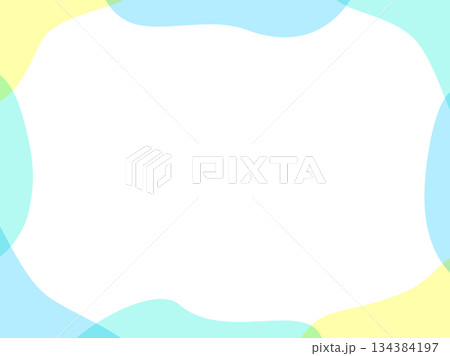 柔らかい形のポップなフレーム 134384197